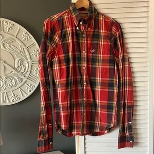 Hollister Men's Multicolor Plaid Button-Down Shirt